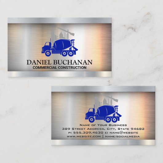 建築サイトと車両 名刺 (正面/裏面)