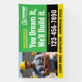 建築サイトのロゴフォトグリーン広告ズ 横断幕 (縦)