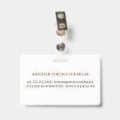 建築サイトの作業者 |木材 バッジ (クリップ付き裏面)