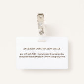 建築サイトの作業者 |木材 バッジ (裏面クリップ)