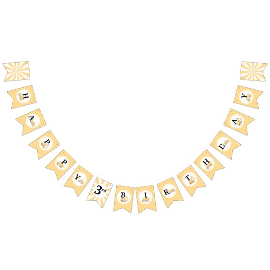 建築サイトの誕生日会バナーの下 バンティングフラッグ (全)