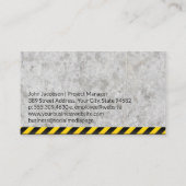 建築サイトビルド | 進行中の作業 名刺 (裏面)