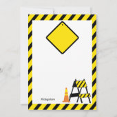 建築サイトボーイズ誕生日招待状 招待状 (裏面)