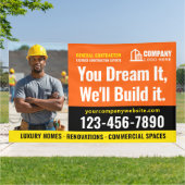 建築サイトロゴフォトオレンジ広告ズ 横断幕 (外側)