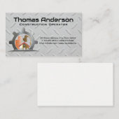 建築サイトロゴ | メタル背景 名刺 (正面/裏面)