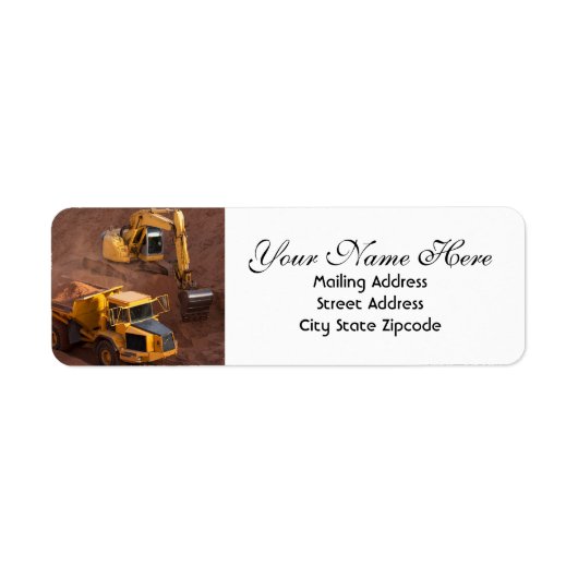 建築サイト差出人住所 ラベル (正面)