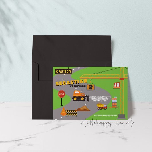 建築サイト誕生日招待状 招待状