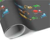 建築サイト車ショベルフォークリフト ラッピングペーパー (ロールコーナー)