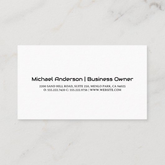 建築サイト | クレーン | 掘削機 名刺 (裏面)