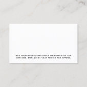 建築サイト | スチール | 請負人 名刺 (裏面)