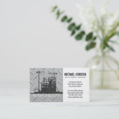 建築サイト | スチール | 請負人 名刺 (スタンド正面)