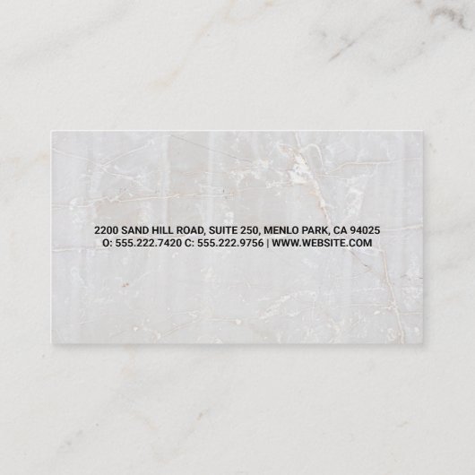 建築サイト | ビルダー | 実在地 名刺 (裏面)