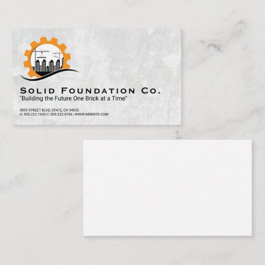 建築サイト | 建物スカイライン 名刺 (正面/裏面)