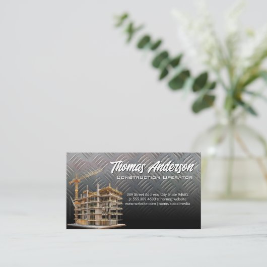 建築サイト | 建物開発 名刺 (スタンド正面)