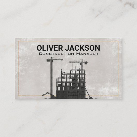 建築サイト | 足場 | クレーン 名刺 (正面)