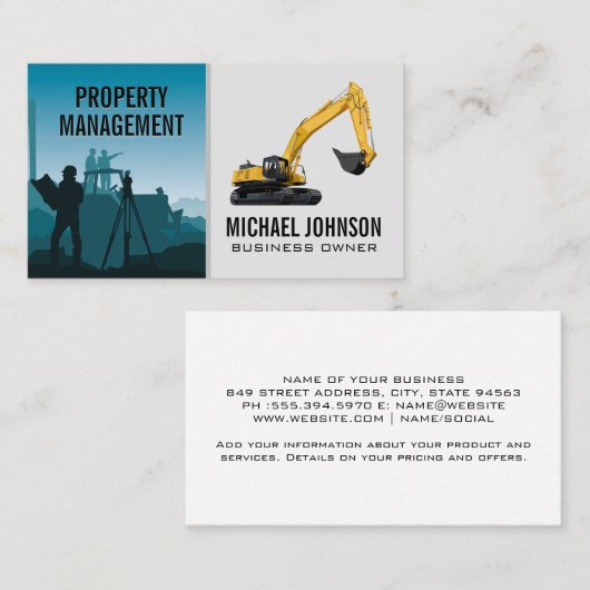 建築サイト |車両 名刺 (正面/裏面)