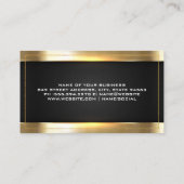 建築サイト | 金ゴールドとブラックメッシュ 名刺 (裏面)