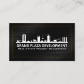 建築サイト |黒い金ゴールド 名刺 (正面)