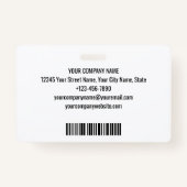 建築サイトIDロゴバーコードグリーンテンプレート バッジ (裏面)