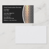 建築サービスシルバートーンの背景 名刺 (正面/裏面)