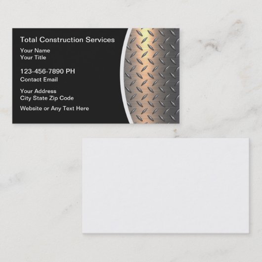 建築サービスシルバートーンの背景 名刺 (正面/裏面)