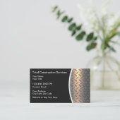 建築サービスシルバートーンの背景 名刺 (スタンド正面)