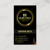 建築サービス金ゴールドグリッター名刺 名刺 (正面)