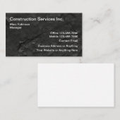 建築サービス黒の名刺 名刺 (正面/裏面)