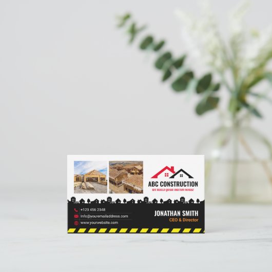 建築サービス,ハウス建物,リノベーション 名刺 (スタンド正面)