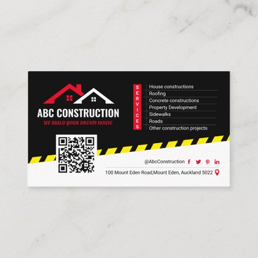 建築サービス，ハウス建物，リノベーション 名刺 (裏面)