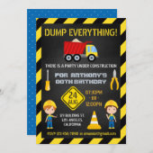 建築シャルボードバースデーパーティー任意の年齢 招待状 (正面/裏面)