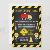 建築シャルボード誕生日パーティー写真 招待状 (正面)