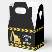 建築ショベル子供の誕生日パーティーブラック フェイバーボックス (オープン)