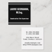 建築シンプルサイト管理者プロフェッショナル スクエア名刺 (正面/裏面)