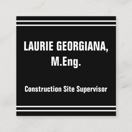 建築シンプルサイト管理者プロフェッショナル スクエア名刺 (正面)