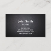 建築シンプルダークレザーはっきりした文字 名刺 (裏面)