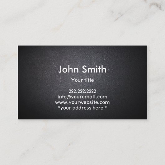 建築シンプルダークレザーはっきりした文字 名刺 (裏面)