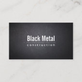 建築シンプルダークレザーはっきりした文字 名刺 (正面)