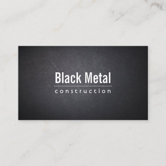 建築シンプルダークレザーはっきりした文字 名刺 (正面)