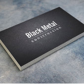 建築シンプルダークレザーはっきりした文字 名刺