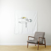 建築シンプル者の単線アート連続 タペストリー (インサイチュ(横))