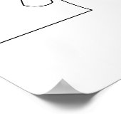 建築シンプル者の単線アート連続 ポスター (角)