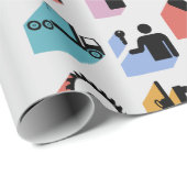 建築シンボルの折り返し紙 ラッピングペーパー (ロールコーナー)