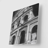 建築スケッチとのローマのColosseum スクエア壁時計 (傾斜)