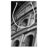 建築スケッチとのローマのColosseum スモールペーパーバッグ (裏面)