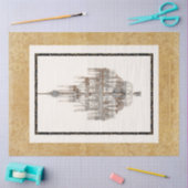 建築スケッチヴィンテージフランスのシャンデリア 薄葉紙 (クラフト)