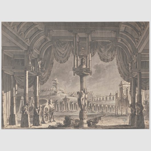 建築スケッチ古代ローマデクページ紙 薄葉紙 (正面)