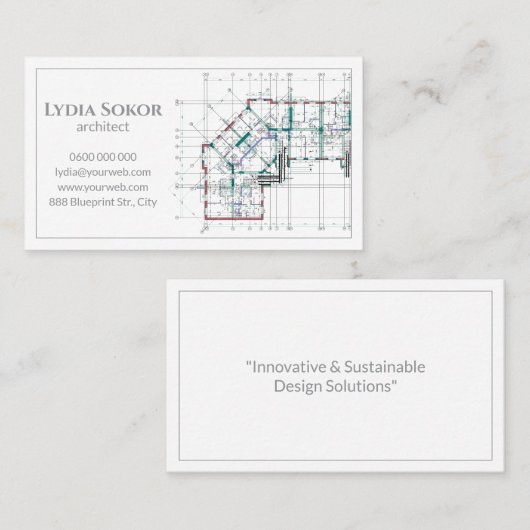 建築スケッチ名刺 名刺 (正面/裏面)
