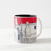 建築スケッチ ツートーンマグカップ (正面右)