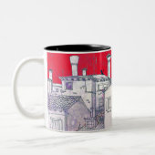 建築スケッチ ツートーンマグカップ (左)